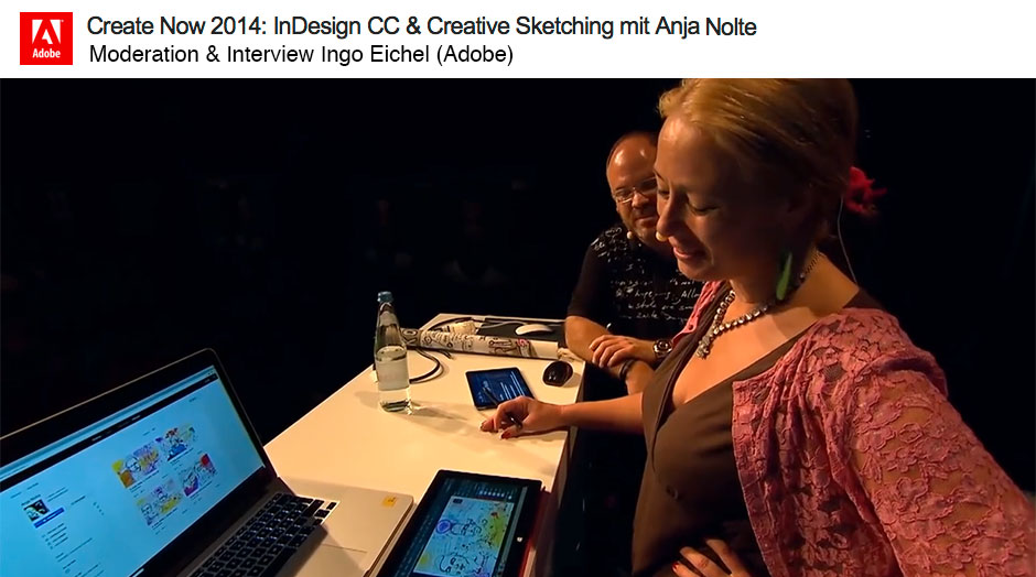 Anja Nolte bei Adobe Create Now mit Ingo Eichel