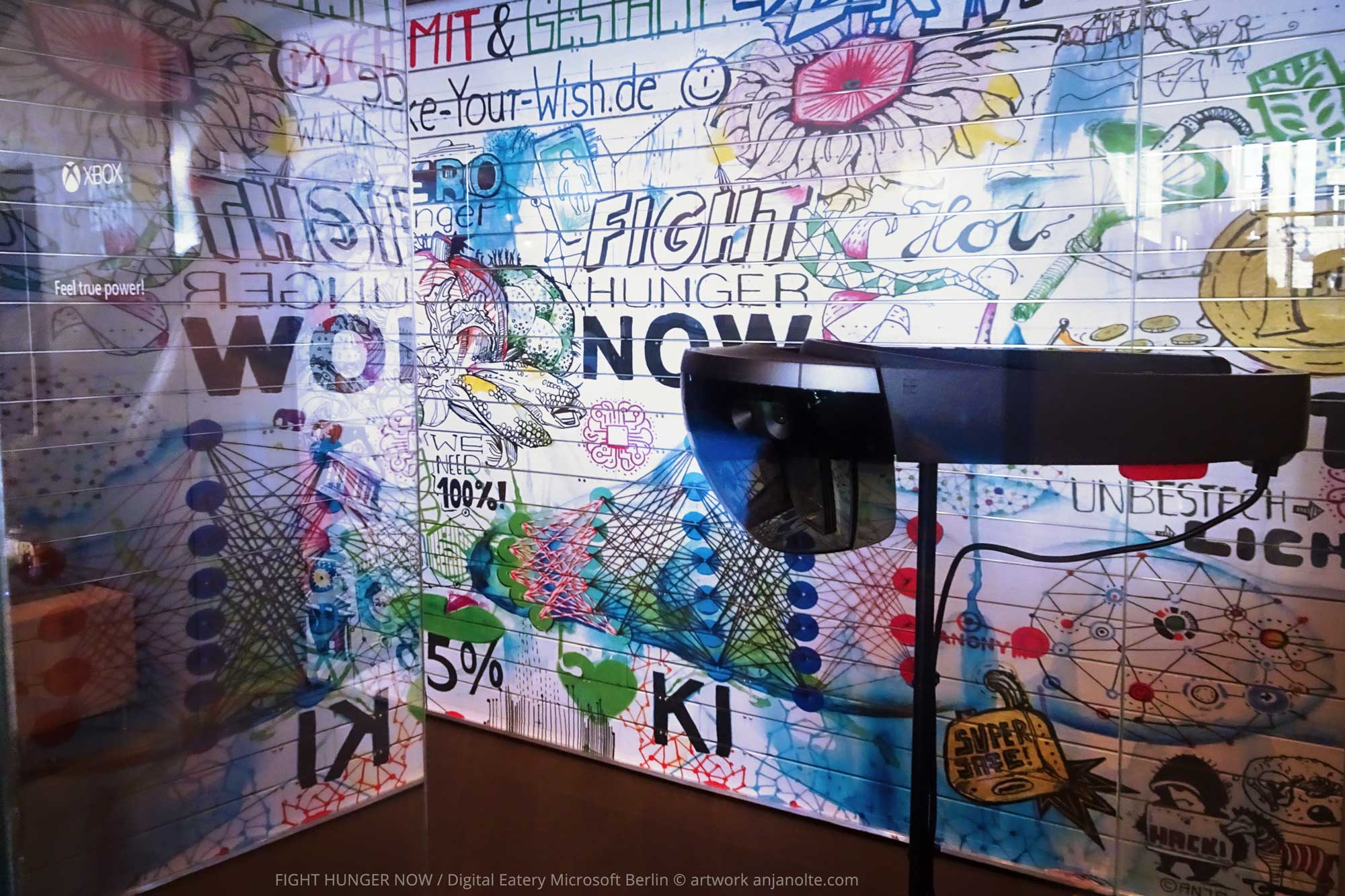 Artwork from Anja Nolte in Digital Eatery Microsoft Berlin